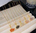 Swan necklace zircon
