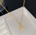 Swan necklace zircon