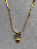 Bow-heart pendant