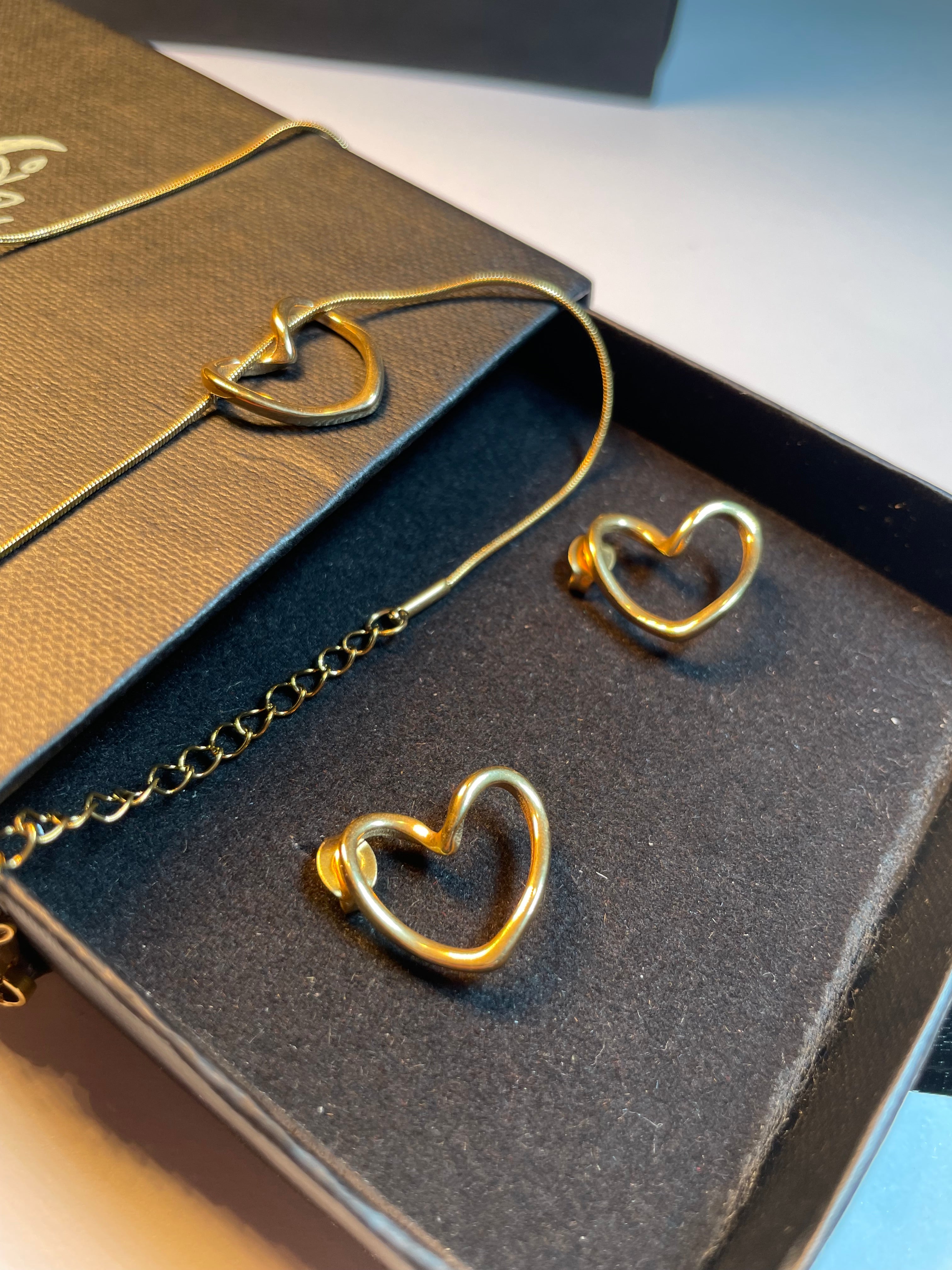 The "Amore" Heart Pendant & Earring Set