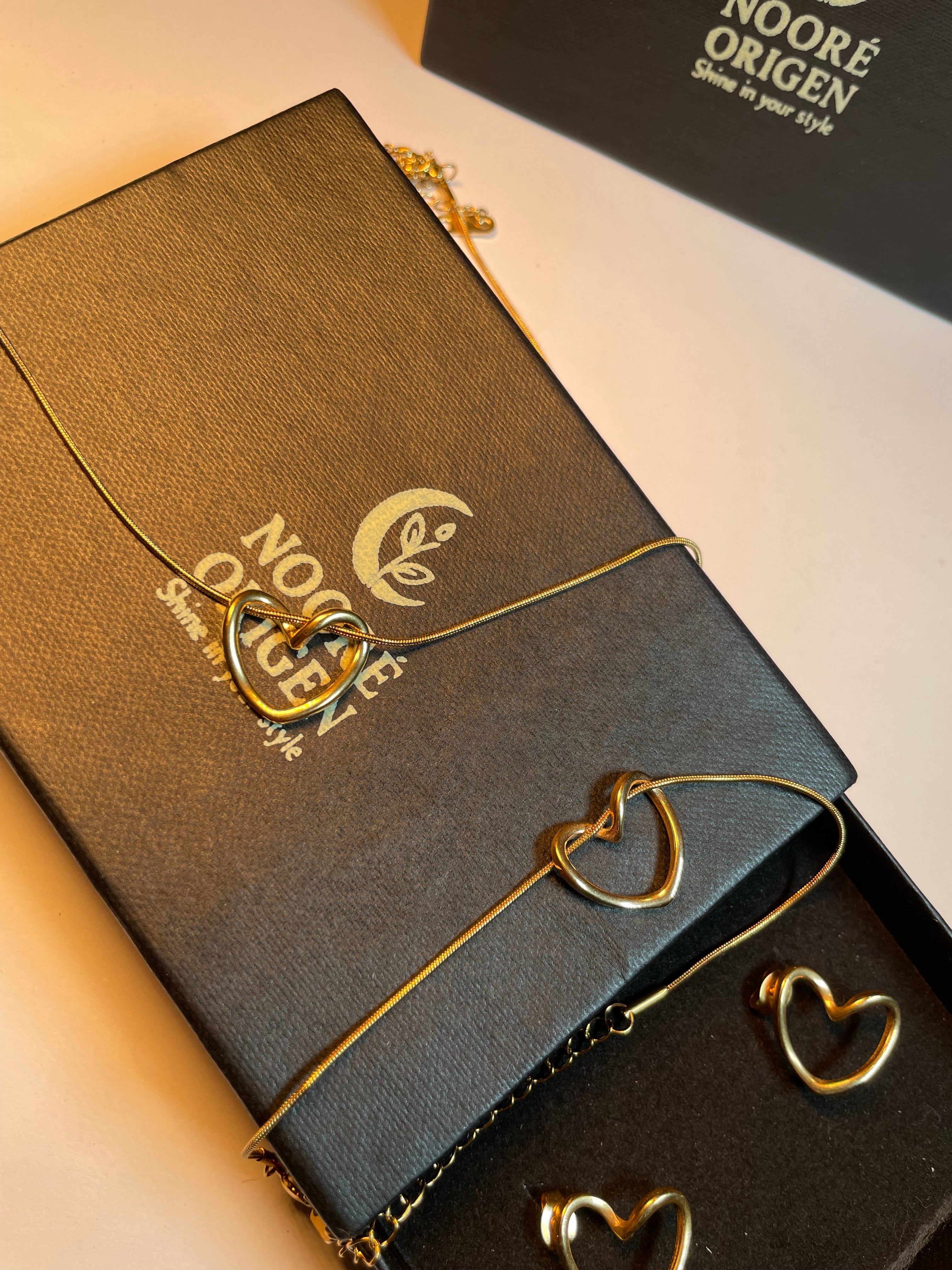 The "Amore" Heart Pendant & Earring Set