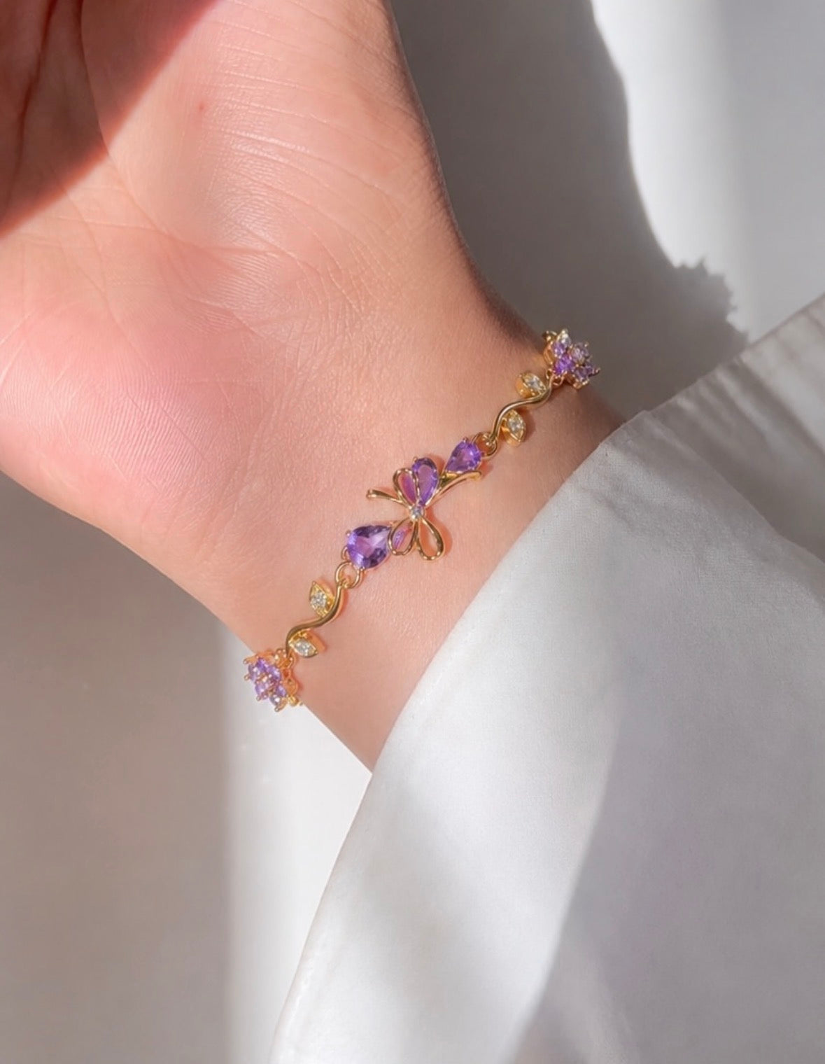 Bow bracelet zircon