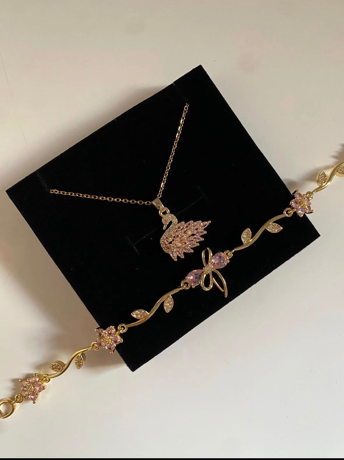 Swan with Pookie Bracelet Set For Girls