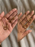 Heart Pendant with Earrings