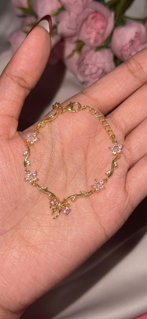 Bow bracelet zircon