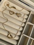 Heart Pendant with Earrings | Gold Jewelry Pakistan